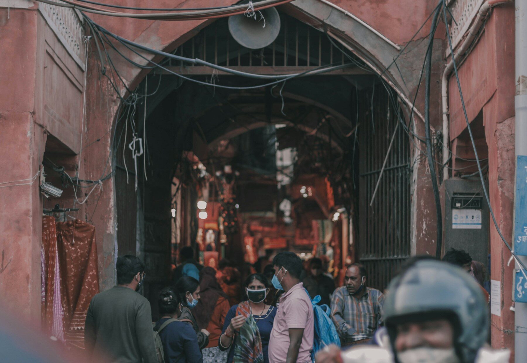 A busy street in the old city of Jaipur