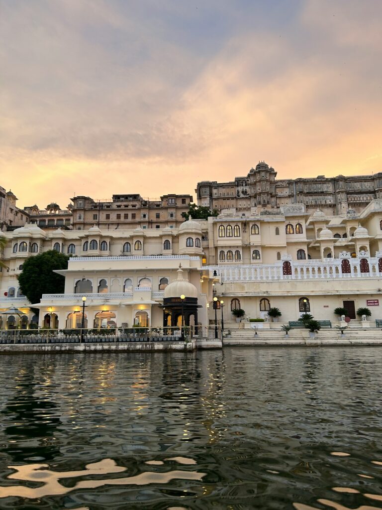 Udaipur City Palace on the shore of Lake Pichola